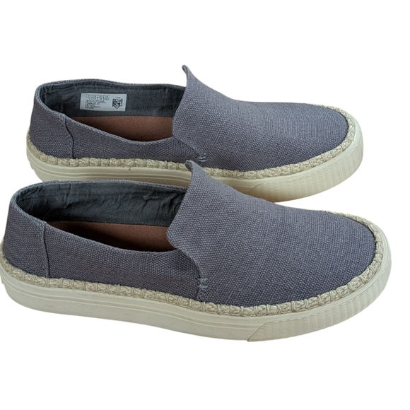 Toms Shade Heritage Canvas Jute Slip On Shoes Size 7.5 - Picture 2 of 10